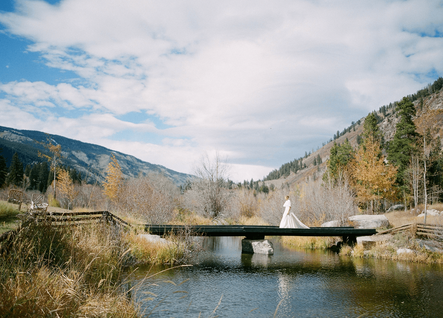 Bride on the bridge image